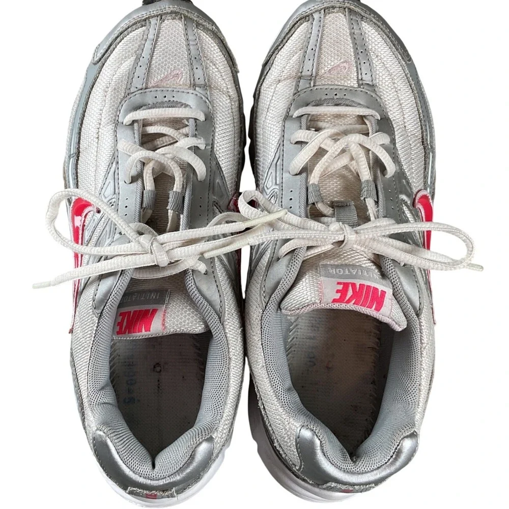 Nike Initiator Silver Pink Running Shoes 394053-101 Womens 8.5 Y2K Retro Sneaker